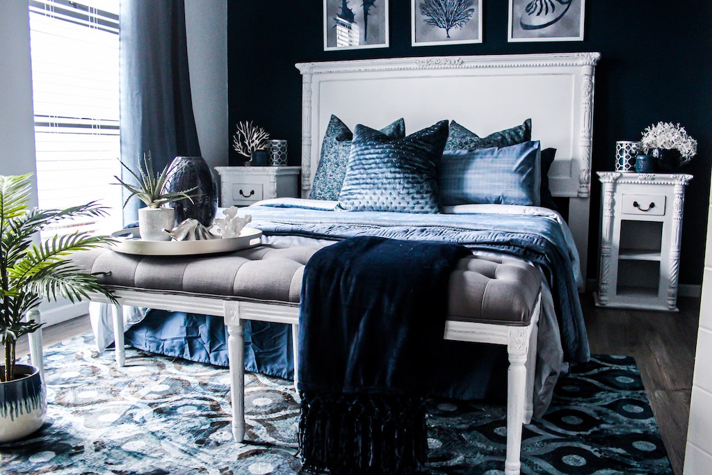 Fancy Blue Bedroom